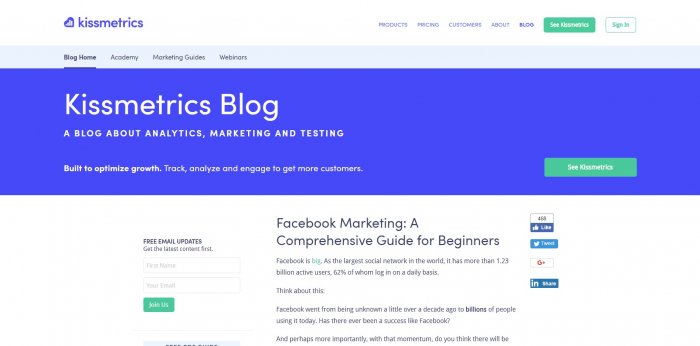 kissmetrics facebook guide