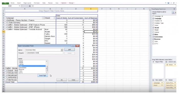 pivot table 5