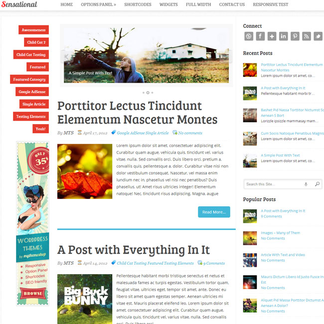 sensational wordpress theme