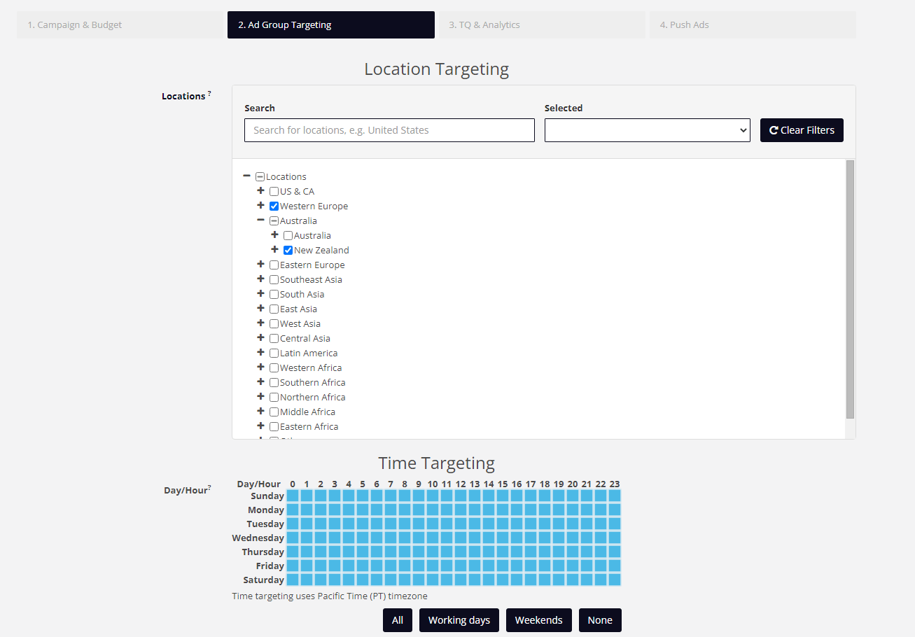 adgroup targeting