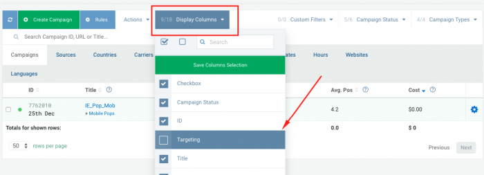 customize table