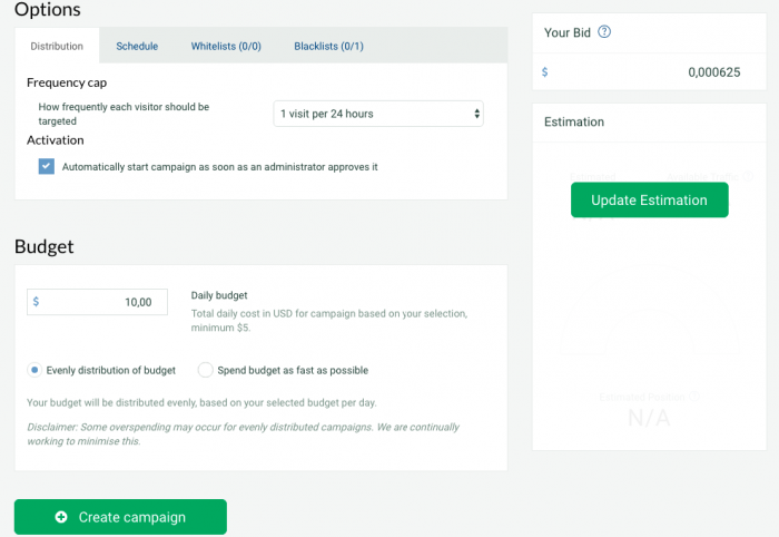 settings on plugrush