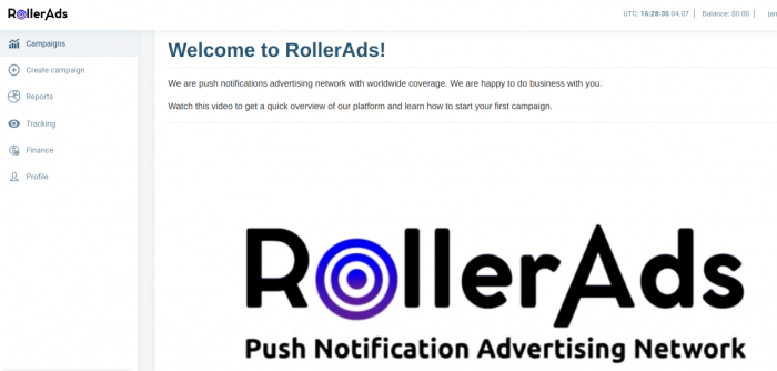 rollerads dashboard