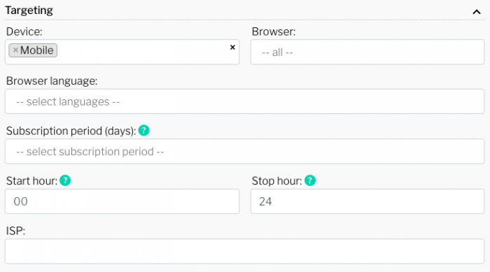 targeting on evadav