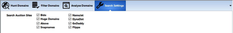 domain hunter gatherer search settings